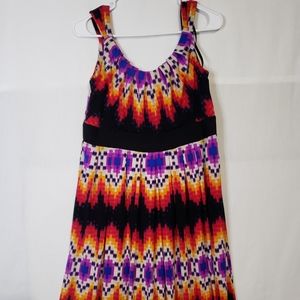 Glamour Multicolor Midi Summer Dress Size 10